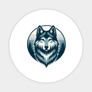 Blue Wolfdog Magnet